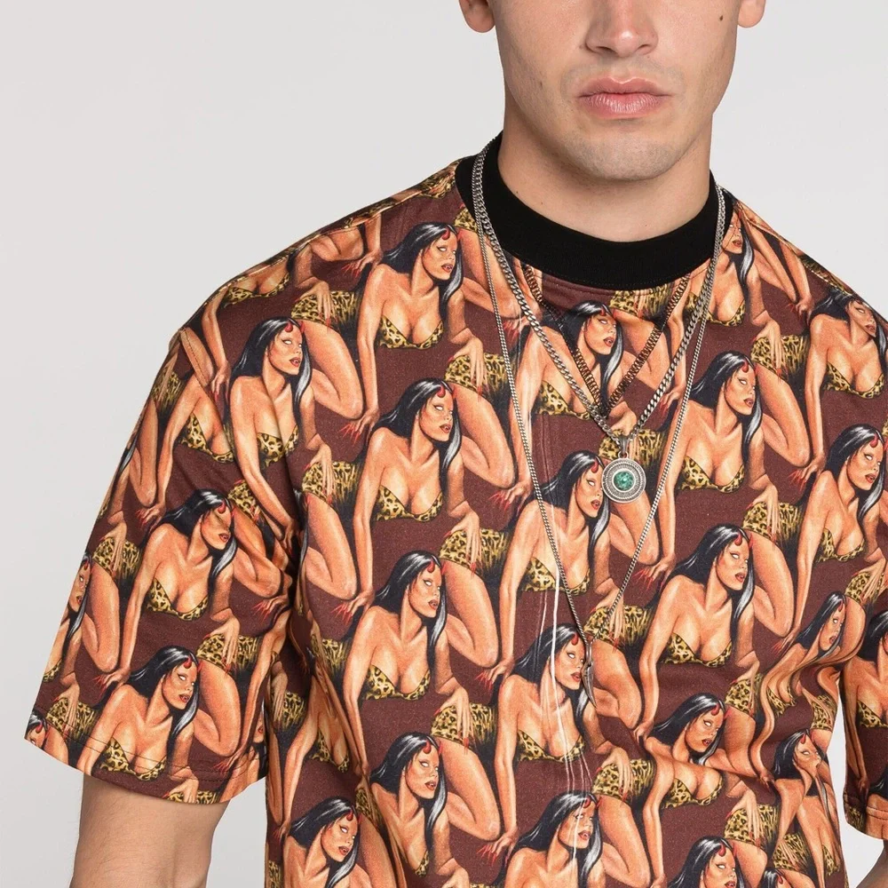 Roberto Cavalli Graphic-Print Cotton T-Shirt - Picture 4 of 4